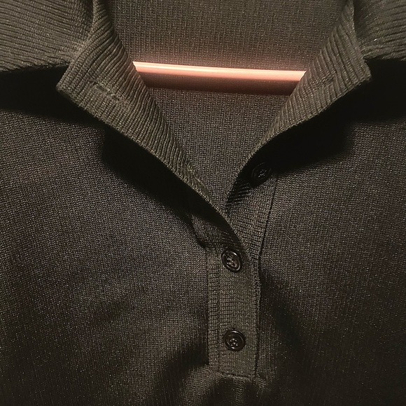 Black Long Sleeve Polo shirt, size M - Picture 3 of 8
